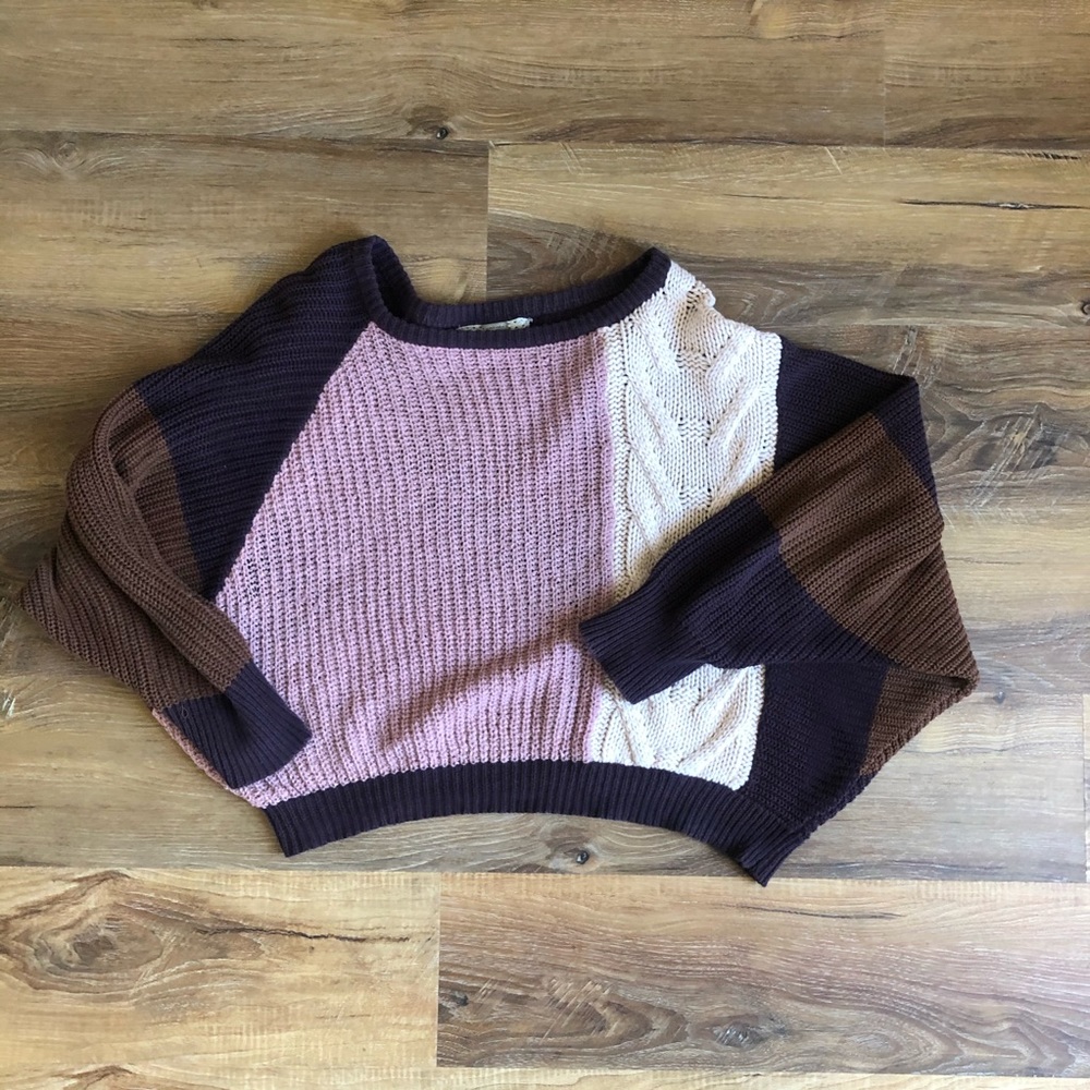 Asymmetrical cropped sweater